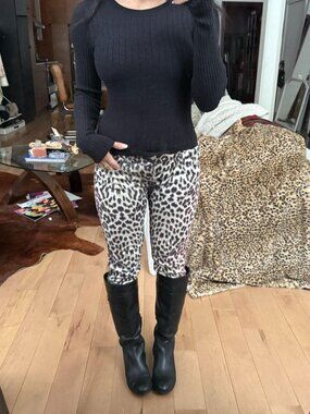 TRIPP NYC Leopard Print Skinny Jeans Y2K Emo Alt Low Rise (S)